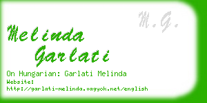 melinda garlati business card